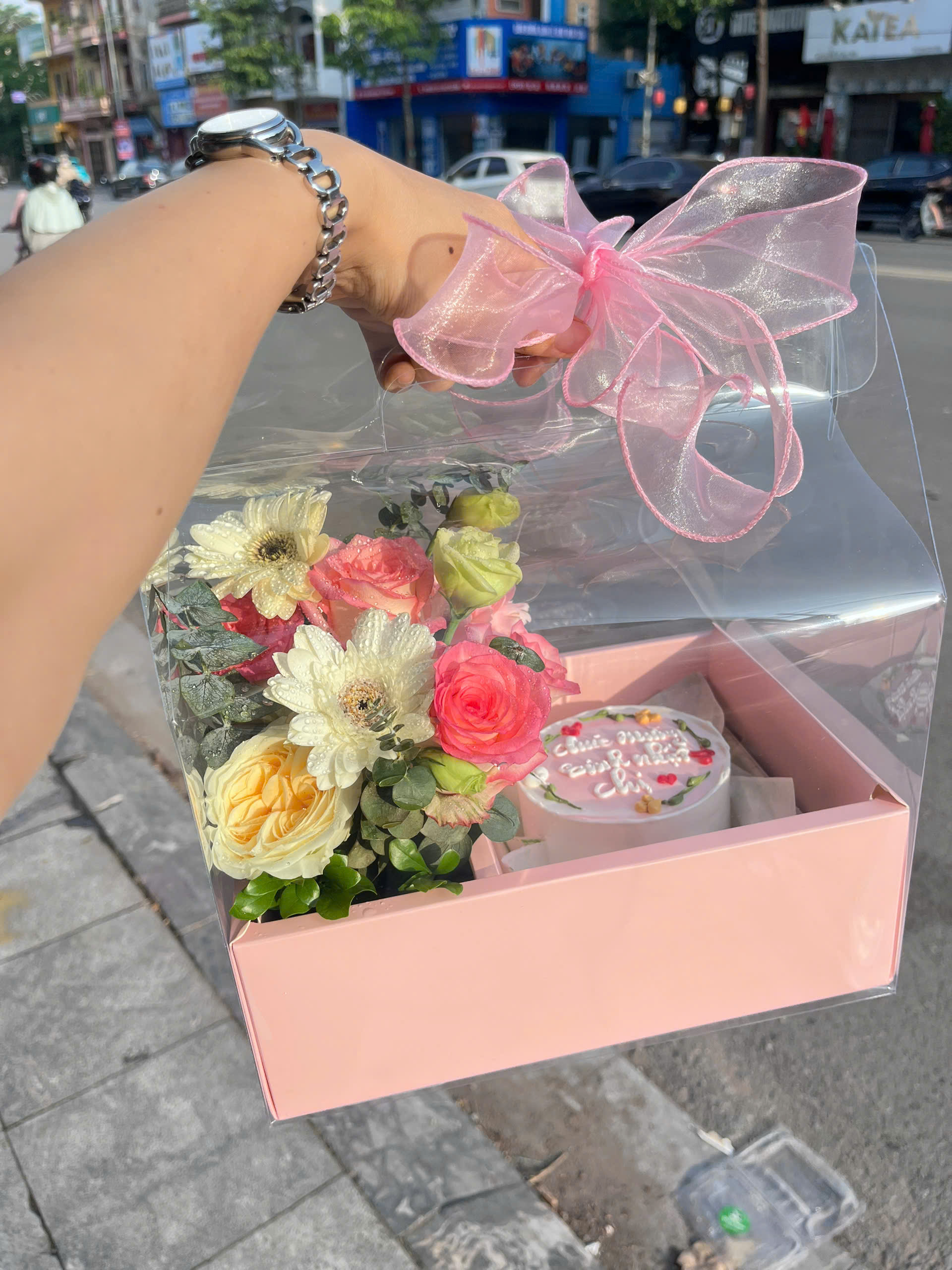 S01 Set Hoa và Bánh ngọt ngào tặng sinh nhật