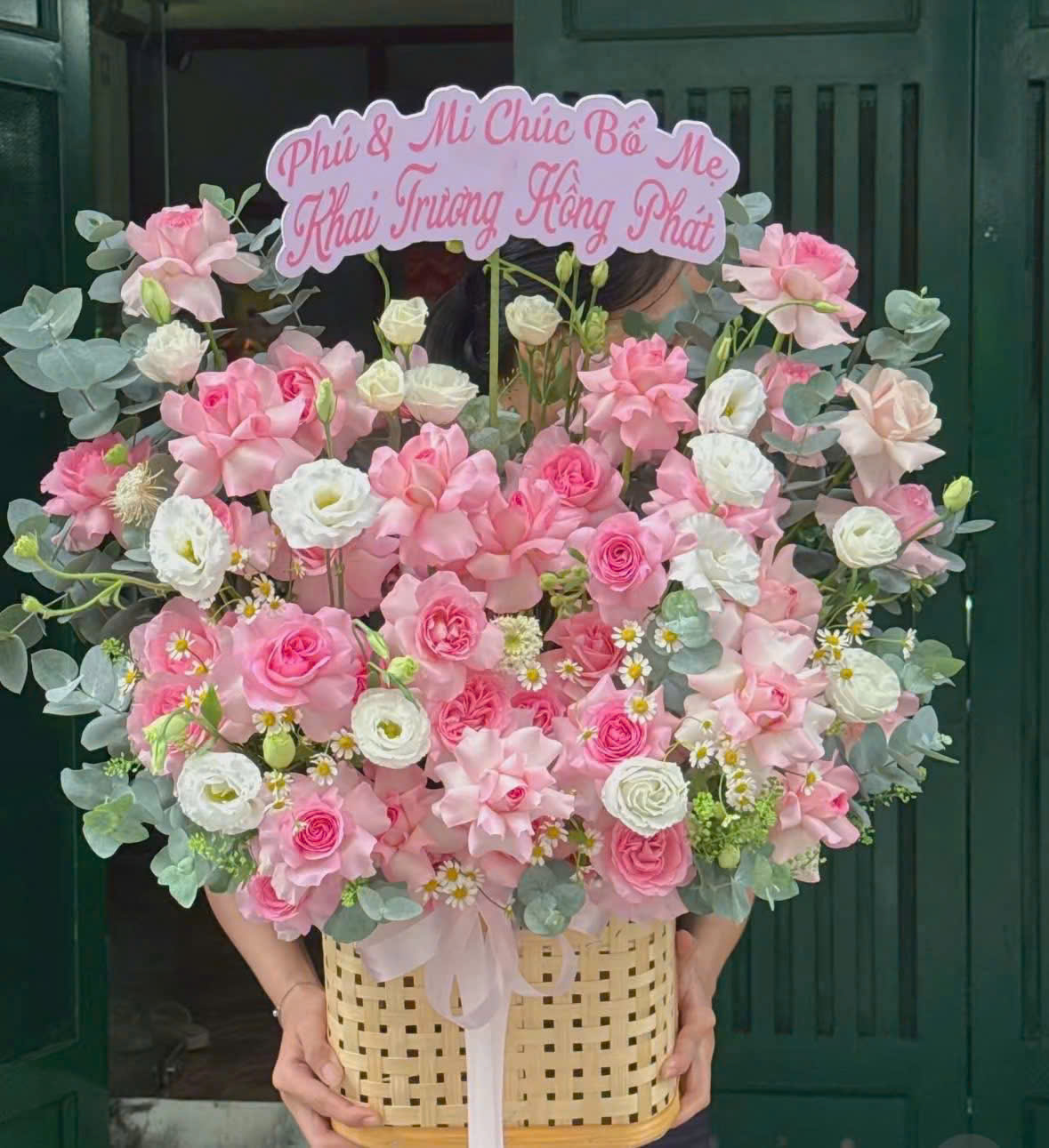 G14 Giỏ hoa hồng lạc thần nhẹ nhàng giao nhanh Bắc Ninh