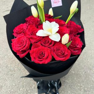 s50 bó hoa hồng lạc thần tone hồng xinh xắn giao nhanh bắc ninh