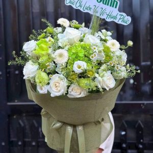 s70 bó hoa ly kép hồng mix sang trọng