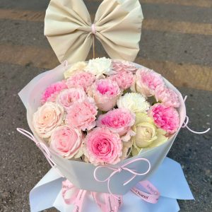 s70 bó hoa ly kép hồng mix sang trọng
