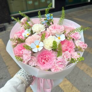 s70 bó hoa ly kép hồng mix sang trọng